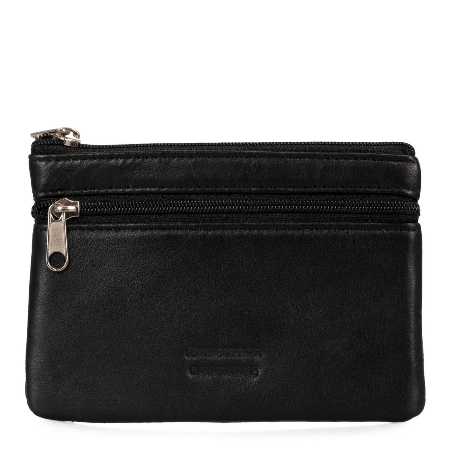 Basics Large Leather Front Zip Coin Case