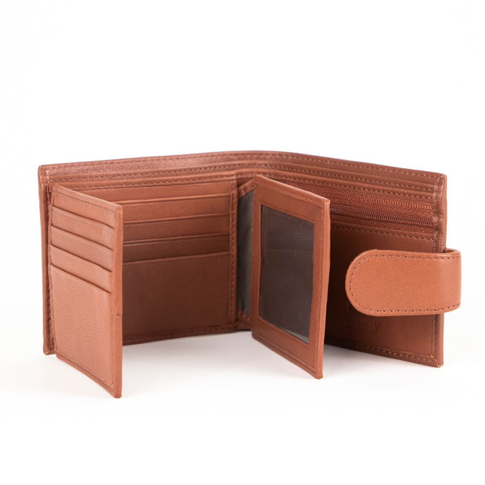 Tracker Core RFID Leather Double Center Wing w/ Snap