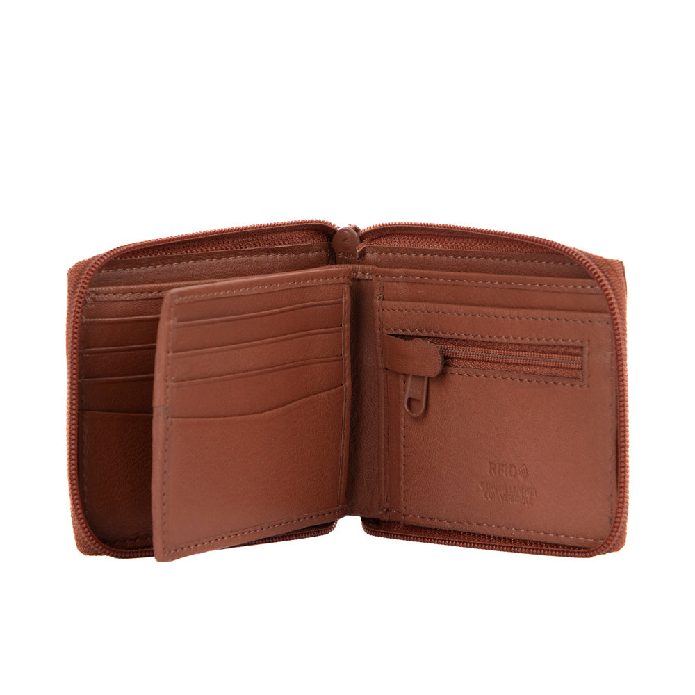 Tracker Core RFID Leather Zip-Around