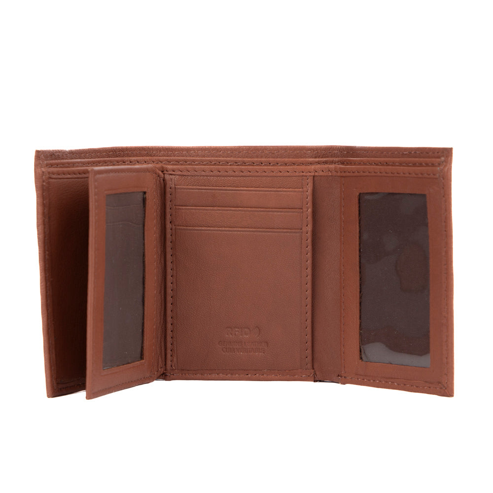 Tracker Core RFID Leather Trifold